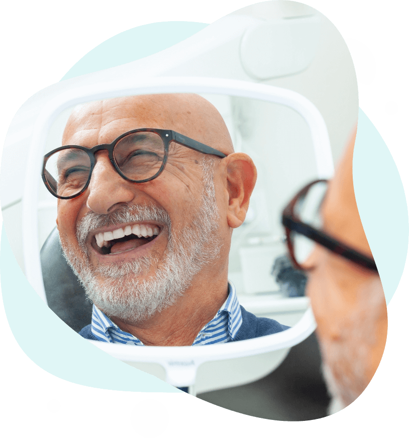 Old man smiley face image