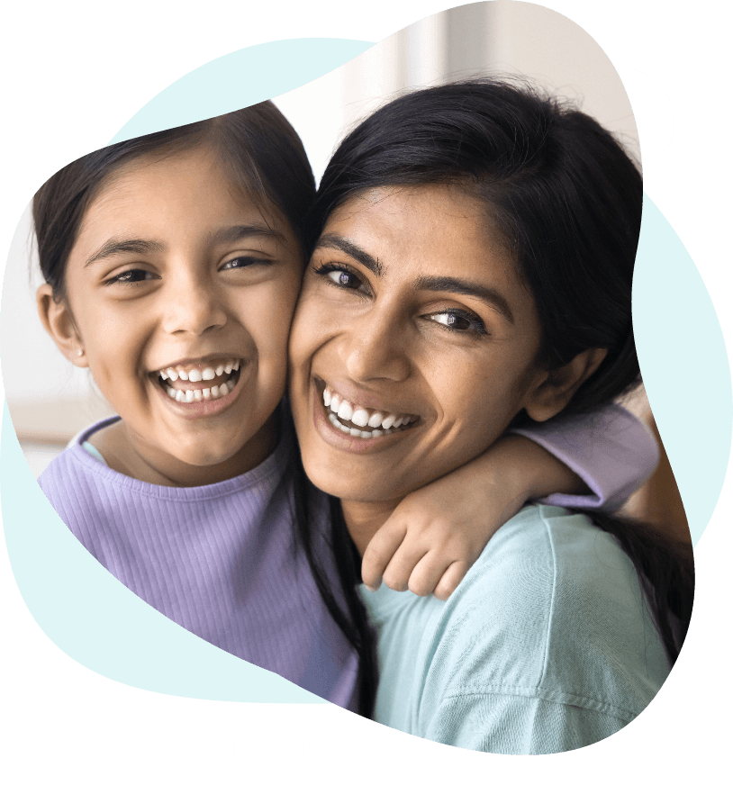 Mother and child smiley image